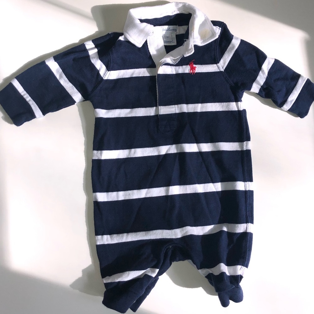Ralph Lauren stripped collared coverall!